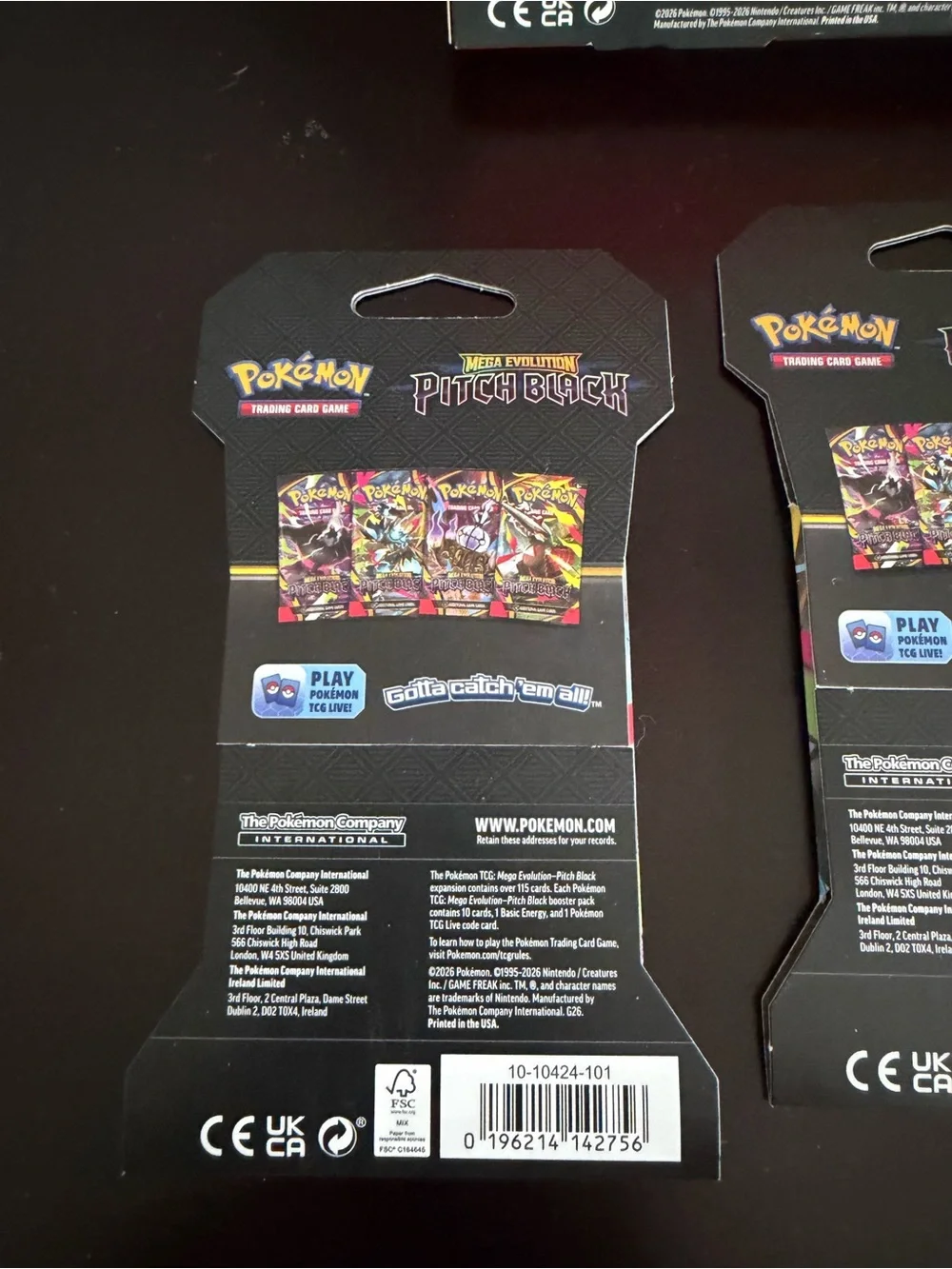 Pokemon First Partner Series 2 AND 3 Pitch Black Booster Packs